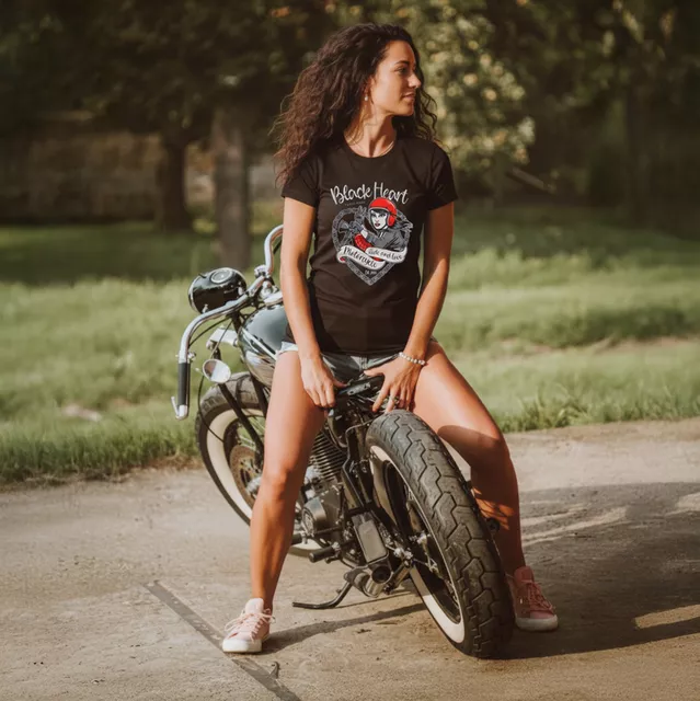 Damen-T-Shirt BLACK HEART Bike Girl