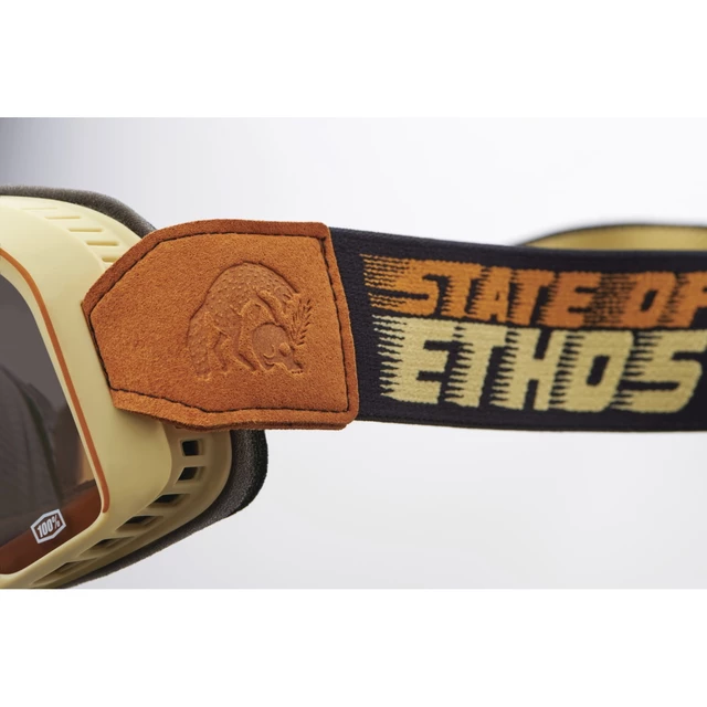 Motocrossbrille 100% Barstow State Of Ethos, bronzefarbenes Plexiglas