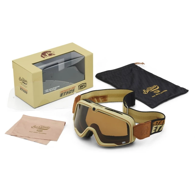 Motocrossbrille 100% Barstow State Of Ethos, bronzefarbenes Plexiglas