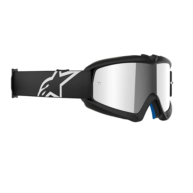 Alpinestars Vision Mirror Jugend Motocrossbrille für Kinder - Corp černá, zrcadlové stříbrné plexi - Corp černá, zrcadlové stříbrné plexi