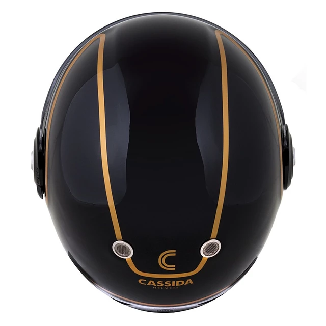 Cassida Fiber Jawa Sport Motorradhelm Schwarz/Silber/Gold - S(55-56)