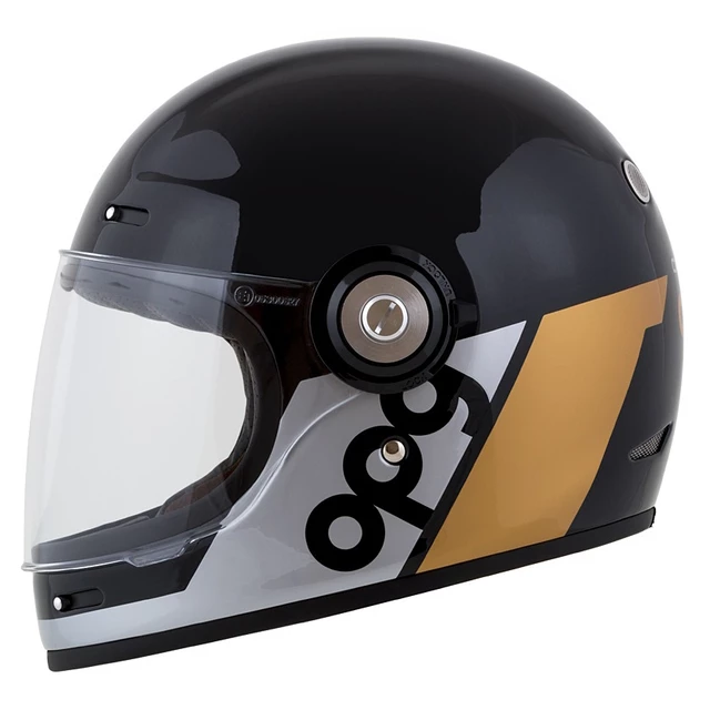 Cassida Fiber OPG Motorradhelm Schwarz/Gold/Silber - XL (61-62)