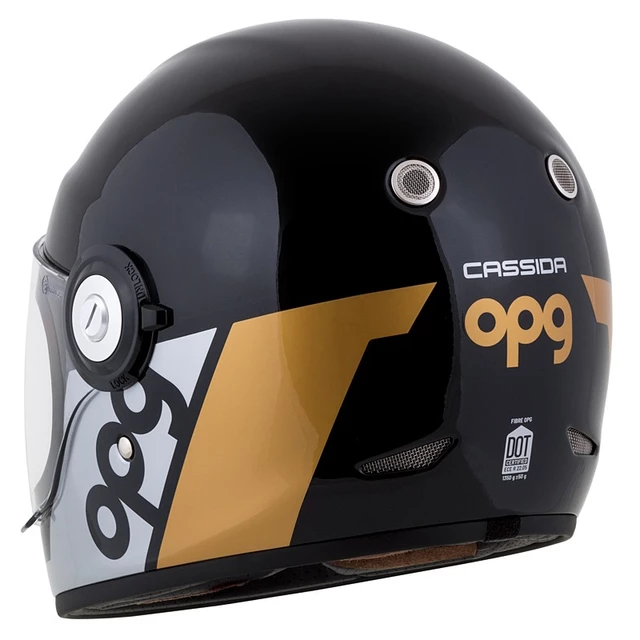 Cassida Fiber OPG Motorradhelm Schwarz/Gold/Silber - XL (61-62)