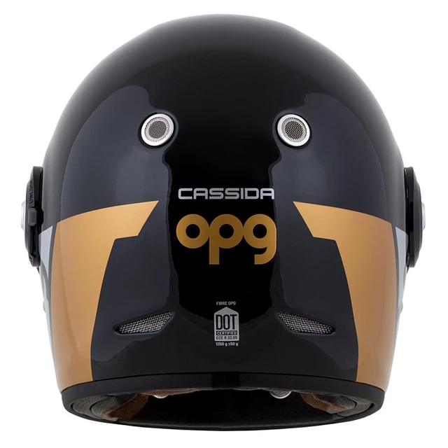 Cassida Fiber OPG Motorradhelm Schwarz/Gold/Silber - XL (61-62)