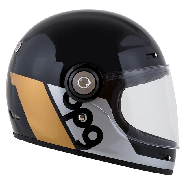 Cassida Fiber OPG Motorradhelm Schwarz/Gold/Silber - XL (61-62)