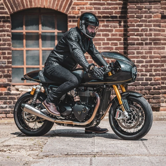 Cassida Fiber OPG Motorradhelm Schwarz/Gold/Silber - XL (61-62)