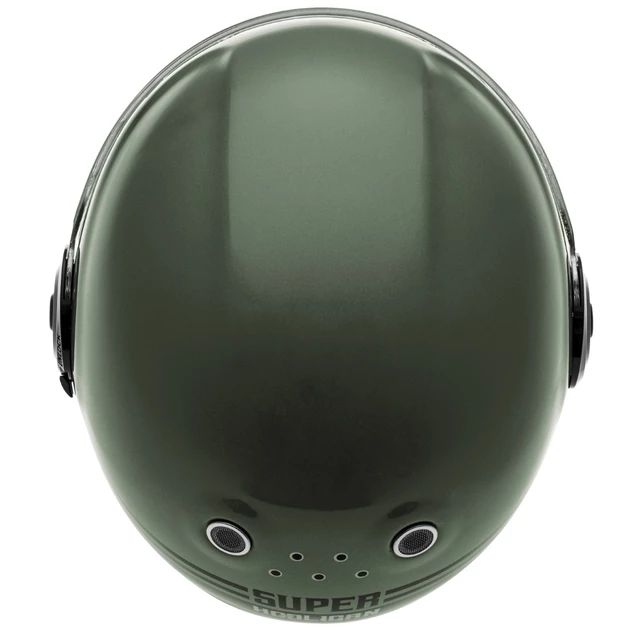 Cassida Fiber Super Hooligan Motorradhelm Schwarz/Metallic Grün/Grau - S(55-56)