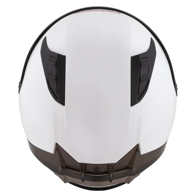 Motorradhelm Cassida Aero Solid weiß/schwarz