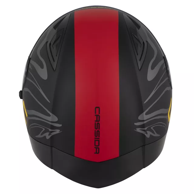 Motorradhelm Cassida Orbit Multivers schwarz matt/rot/grau/gelb