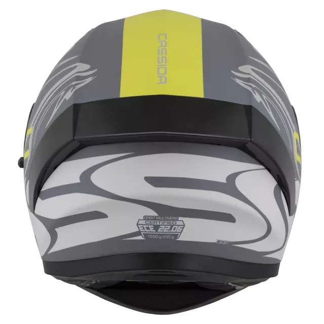 Cassida Orbit Multivers Motorradhelm grau matt/hellgrau/gelb fluo/schwarz