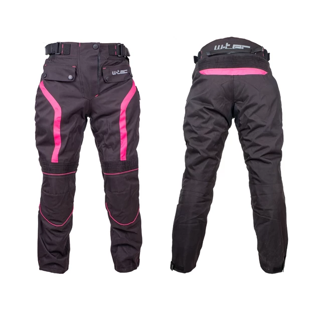 W-TEC Durmanes Damen-Moto-Hose - schwarz-rosa - schwarz-rosa