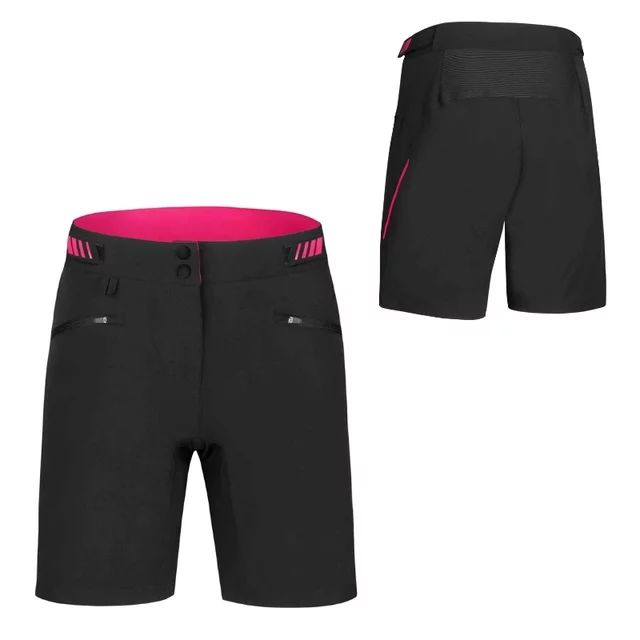 Lockere Radhose für Damen Etape Cat 2.0 - schwarz/ rosa