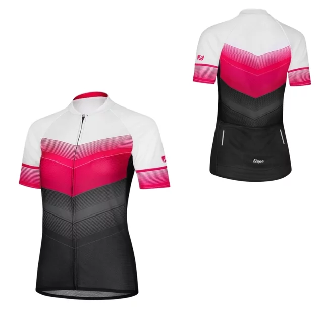 Damen-Radtrikot mit kurzen Ärmeln Etape Violet - růžová/černá - růžová/černá