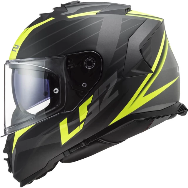 Motorradhelm LS2 FF800 Storm II Nerve Matt H-V Gelb