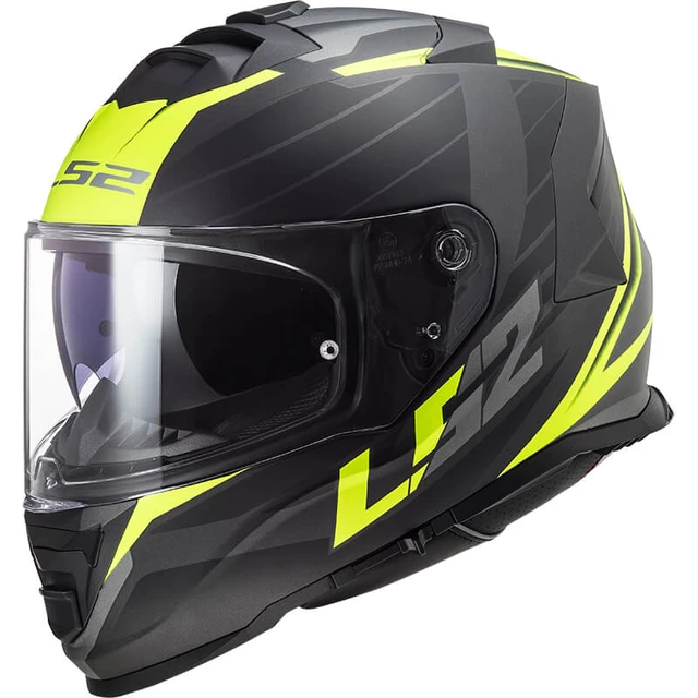 Motorradhelm LS2 FF800 Storm II Nerve Matt H-V Gelb