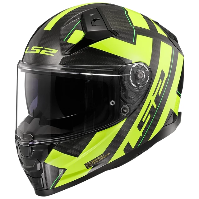 Motorradhelm LS2 FF811 Vector II Carbon Strong Gl. Gelb