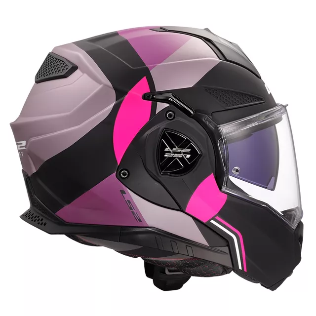Flip-up Motorradhelm LS2 FF901 Advant X Ultra Grau Lila P/J