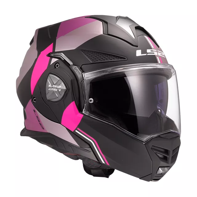 Flip-up Motorradhelm LS2 FF901 Advant X Ultra Grau Lila P/J