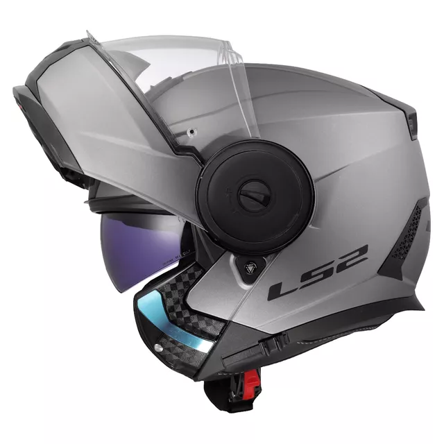 LS2 FF902 Scope II Solid Matt Titanium Motorradhelm zum Aufklappen