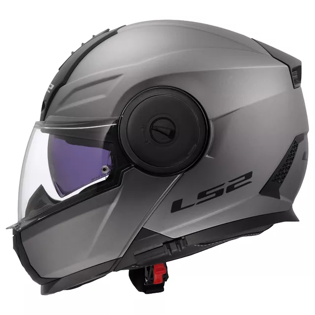 LS2 FF902 Scope II Solid Matt Titanium Motorradhelm zum Aufklappen
