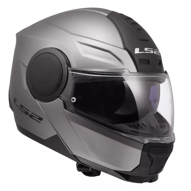 LS2 FF902 Scope II Solid Matt Titanium Motorradhelm zum Aufklappen