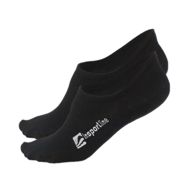 Unsichtbare Socken aus Bambus inSPORTline Silvatic Noshow AG+ antibakteriell - 3 Paar - schwarz