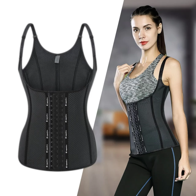 Fitnesskorsett mit Trägern inSPORTline Corsup - beige - schwarz
