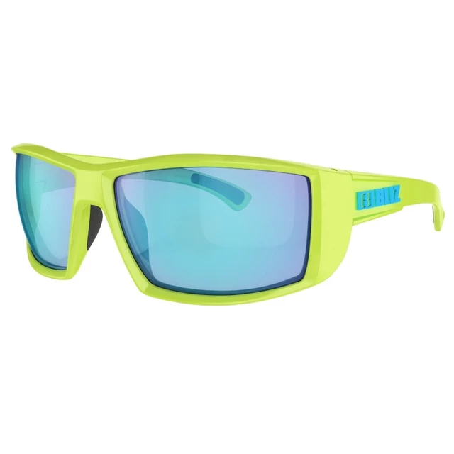 Bliz Drift Sportsonnenbrille - weiß - Limetttengrün