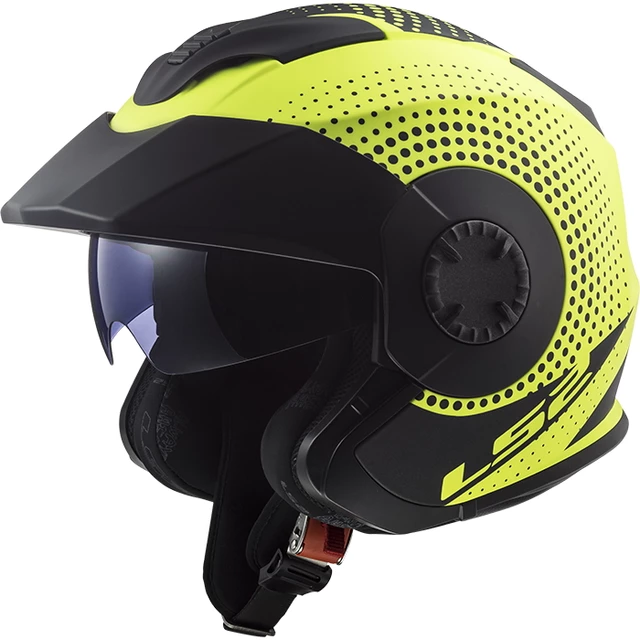 LS2 OF570 Verso Motorradhelm - Spin Matt Hi Vis Yellow