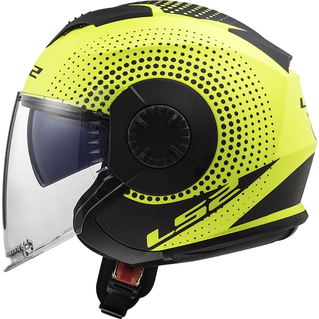 LS2 OF570 Verso Motorradhelm - Spin Matt Hi Vis Yellow