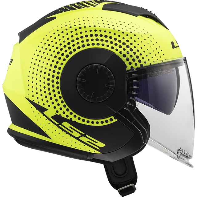 LS2 OF570 Verso Motorradhelm - Spin Matt Hi Vis Yellow