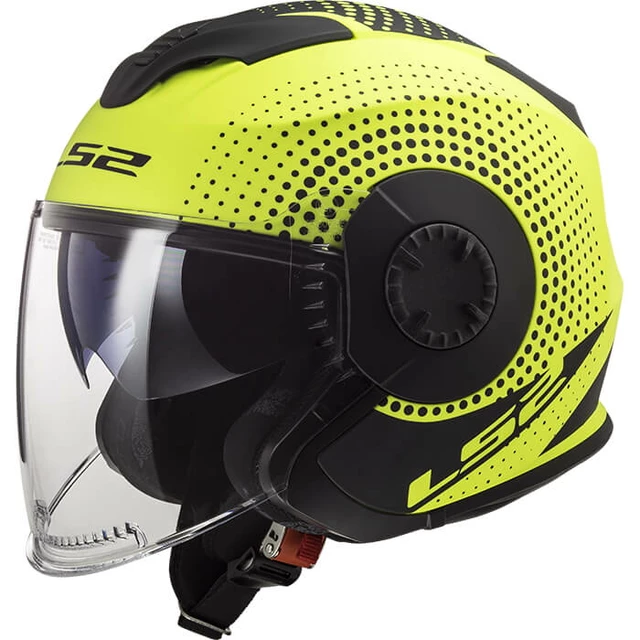 LS2 OF570 Verso Motorradhelm - Spin Matt Hi Vis Yellow - Spin Matt Hi Vis Yellow