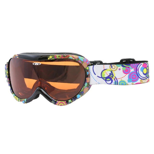 Kinderskibrille WORKER Miller mit Graphik - rot-schwarz-weiß mit Grafik