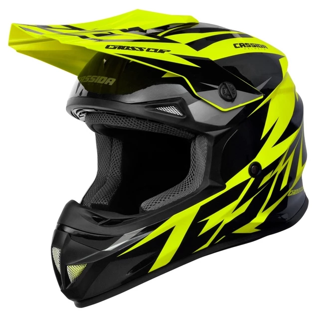 Cassida Cross Cup Two Motocross Helm - orange hivis/weiss/schwarz/grau - gelb hivis/schwarz/grau