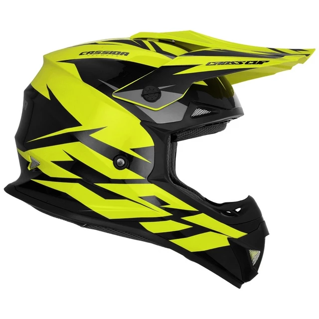 Cassida Cross Cup Two Motocross Helm - orange hivis/weiss/schwarz/grau