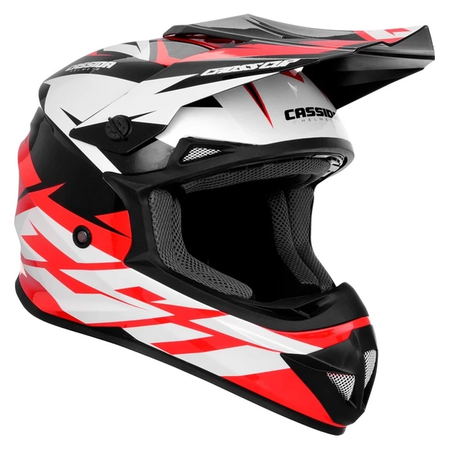 Cassida Cross Cup Two Motocross Helm - orange hivis/weiss/schwarz/grau