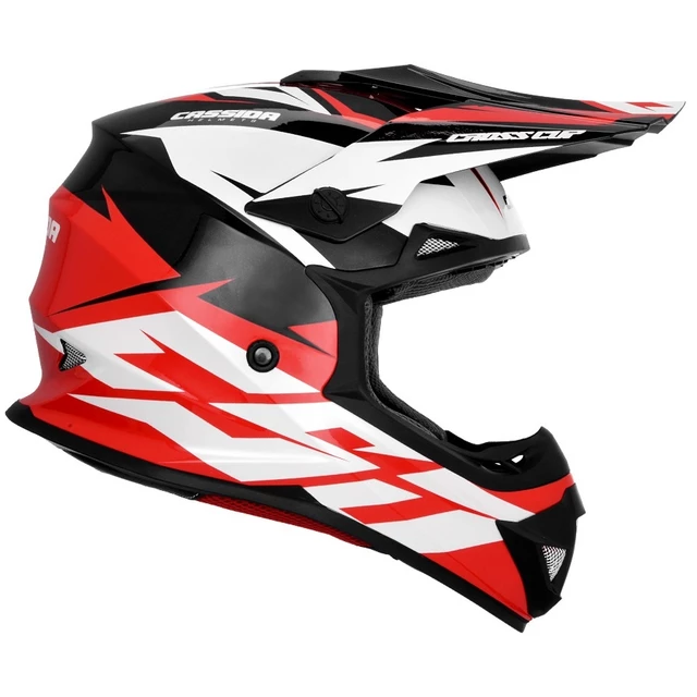 Cassida Cross Cup Two Motocross Helm - orange hivis/weiss/schwarz/grau