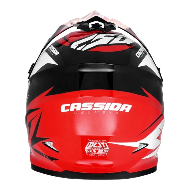 Cassida Cross Cup Two Motocross Helm - orange hivis/weiss/schwarz/grau