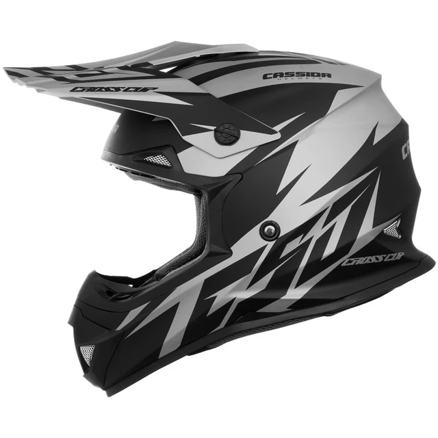 Cassida Cross Cup Two Motocross Helm - orange hivis/weiss/schwarz/grau