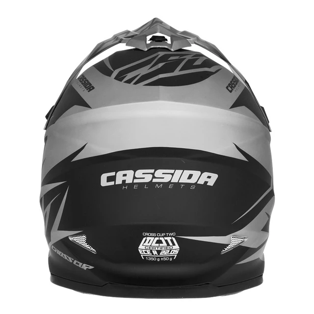 Cassida Cross Cup Two Motocross Helm - orange hivis/weiss/schwarz/grau