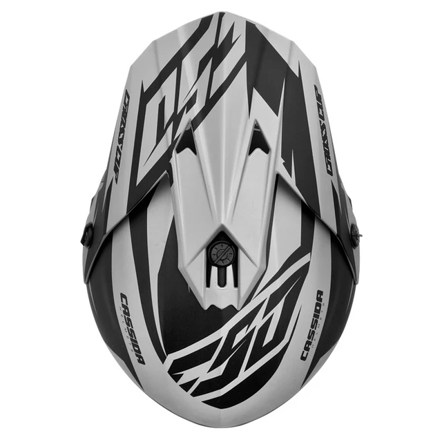 Cassida Cross Cup Two Motocross Helm - orange hivis/weiss/schwarz/grau
