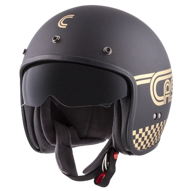 Cassida Oxygen Rondo Motorradhelm - schwarz matt/golden