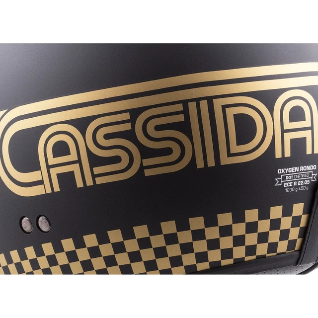 Cassida Oxygen Rondo Motorradhelm - schwarz matt/golden