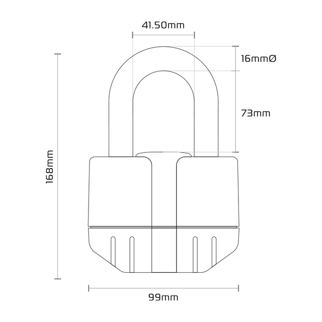 Kettenschloss Oxford Big Boss Alarm 200 cm