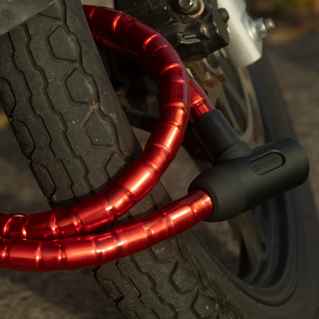Oxford Barrier 1,4 m rot Motorradschloss