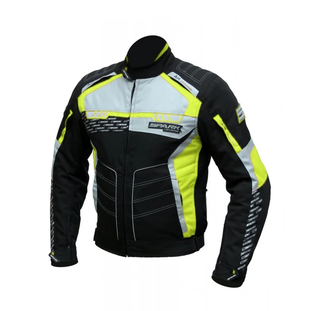 Spark Mizzen Herren Motorradjacke - schwarz-fluo - schwarz-fluo