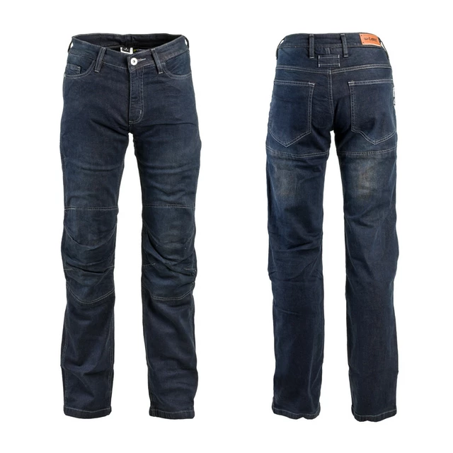 W-TEC Pawted Motorradjeans mit wasserdichter Membran - dunkelblau