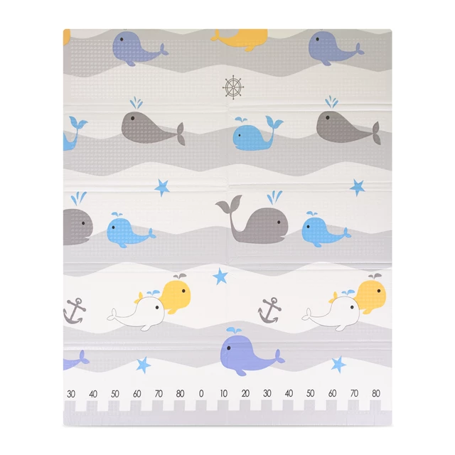 Faltbare Kindermatte inSPORTline Michlino 180x160x1,2 cm - Zvířátka abc/Zvířatka louka