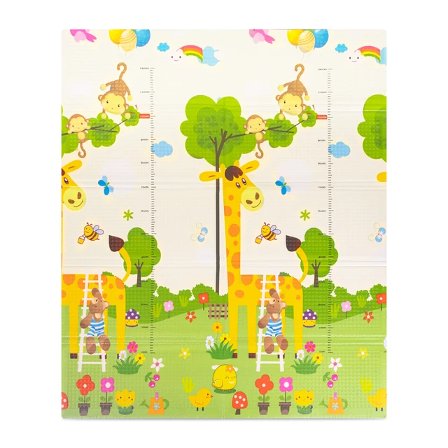 Faltbare Kindermatte inSPORTline Michlino 180x160x1,2 cm - Zvířátka abc/Zvířatka louka