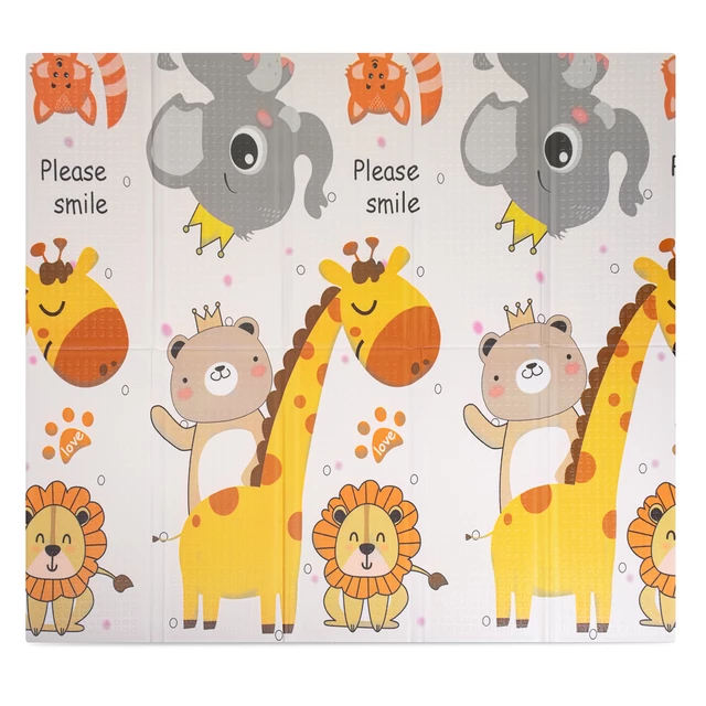 Faltbare Kindermatte inSPORTline Michlino 150x180x1,2 cm - Safari/Silnice